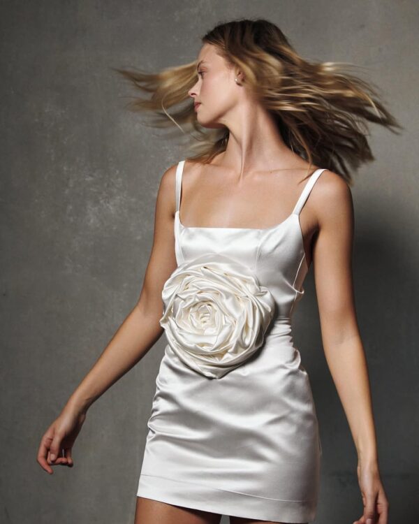 Flora Structured Monochrome Gown